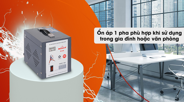 Bạn có thể cân nhắc sử dụng ổn áp Robot 1 pha 1KVA 140 để đảm bảo điều hòa vận hành ổn định và tiết kiệm điện