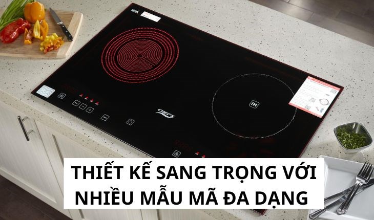 Bếp từ hồng ngoại lắp âm Chef's EH-MIX2000A có kiểu dáng sang trọng và nhỏ gọn giúp tiết kiệm không gian