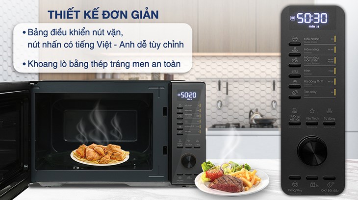 Lò vi sóng có nướng Electrolux EMG25D22BM 25 lít có kiểu dáng nhỏ gọn, có thể đặt bất cứ vị trí nào mà không chiếm quá nhiều diện tích Lò vi sóng có nướng Electrolux EMG25D22BM 25 lít có kiểu dáng nhỏ gọn, có thể đặt bất cứ vị trí nào mà không chiếm quá nhiều diện tích