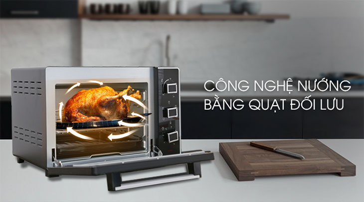 Tiện ích quạt đối lưu giúp thực phẩm chín đều các mặt