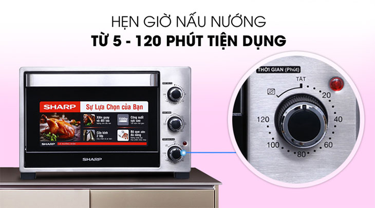 Chức năng hẹn giờ nấu xong giúp quản lí tốt thời gian nấu nướng