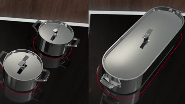 Tính năng liên kết vùng nấu trên bếp từ