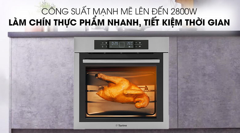 Công suất lò nướng âm tủ mạnh mẽ