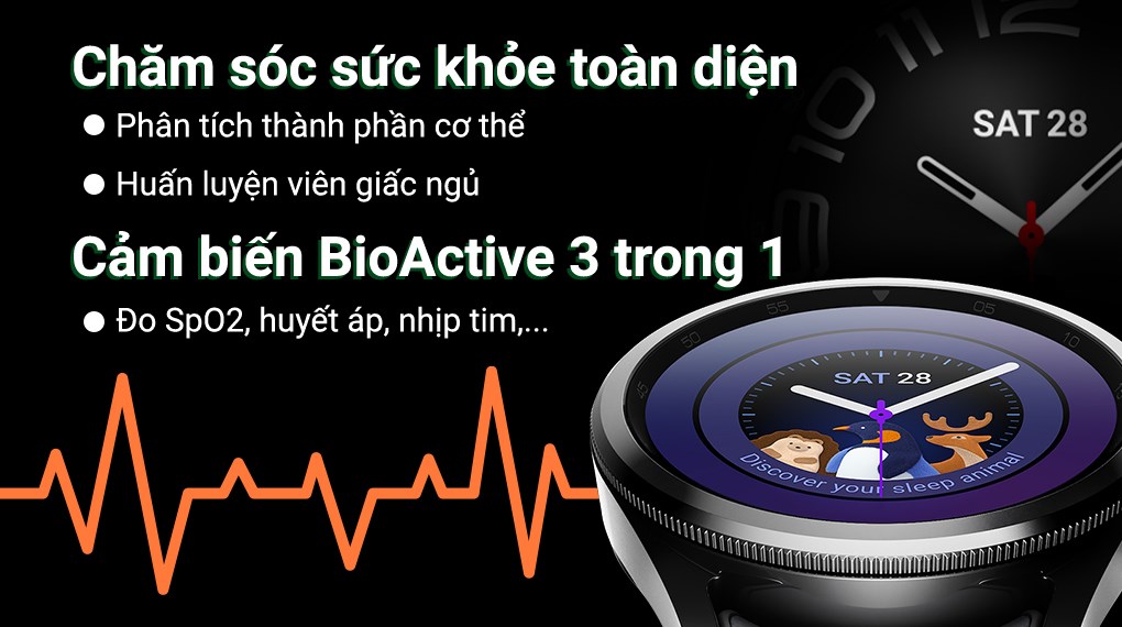 Đồng hồ thông minh Samsung Galaxy Watch6 Classic 43mm với tính năng theo dõi giấc ngủ trên đồng hồ cũng đã được nâng cấp để thấu hiểu giấc ngủ của người dùng hơn