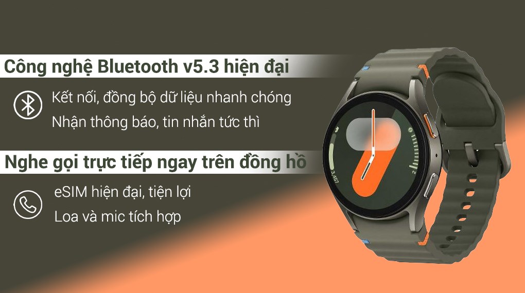 Đồng hồ thông minh Samsung Galaxy Watch7 LTE 44mm cho phép thực hiện cuộc gọi độc lập