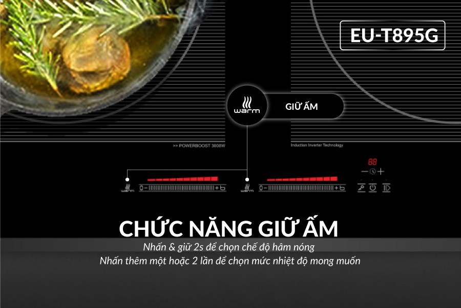 Chức năng giữ ấm bếp từ Eurosun