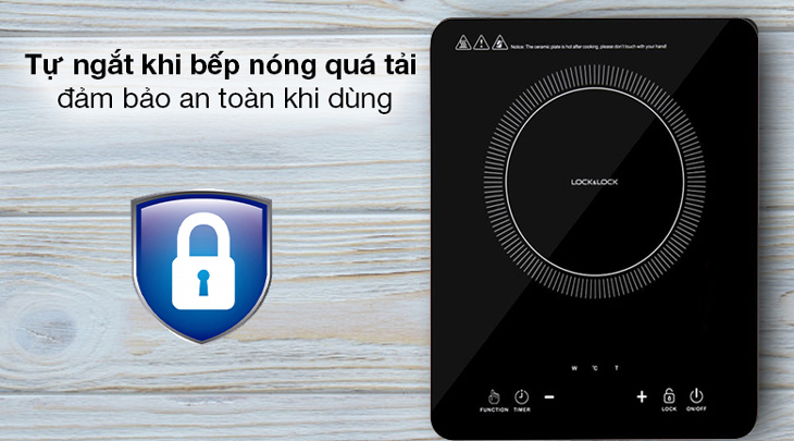 Bếp từ Lock&Lock trang bị đa dạng các tính năng thông minh đi kèm