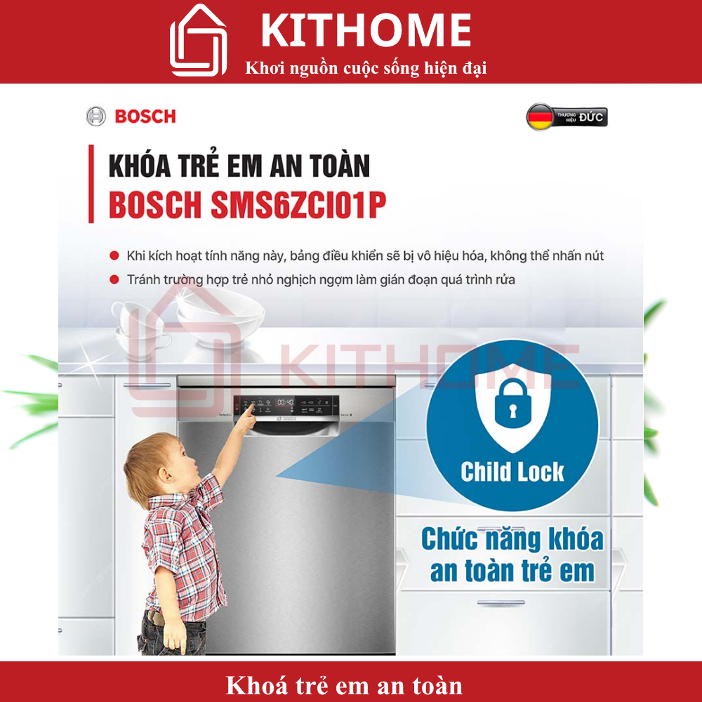 Khóa bảng điều khiển điện tử (Child Lock):