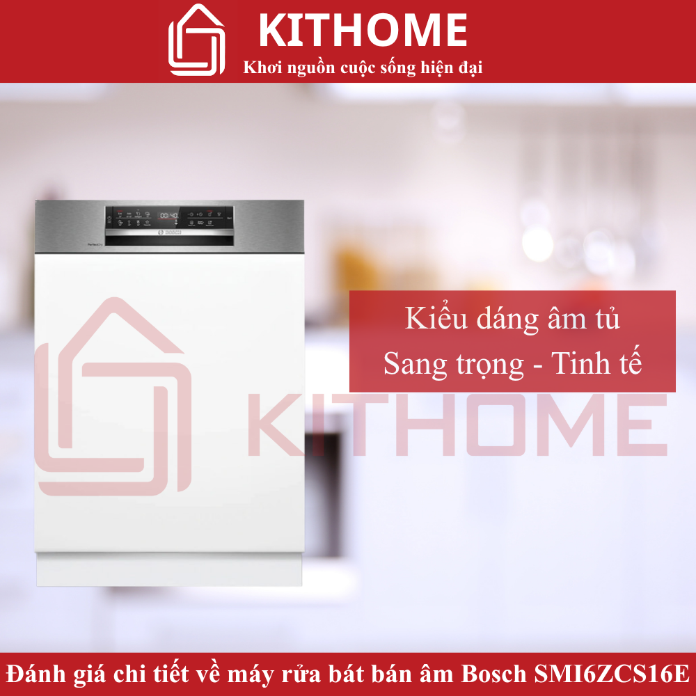 Thiết kế bán âm sang trọng – đồng bộ tuyệt đối với tủ bếp