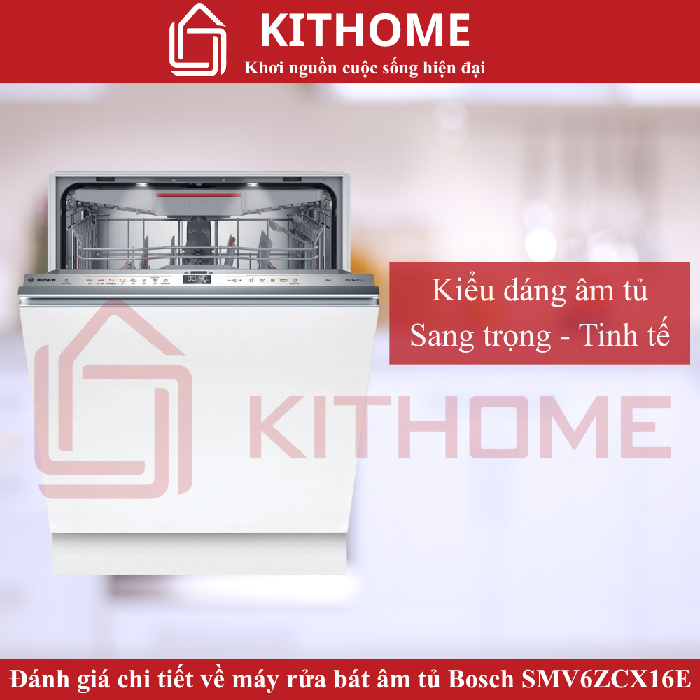 Thiết kế âm tủ sang trọng, đồng bộ với không gian bếp