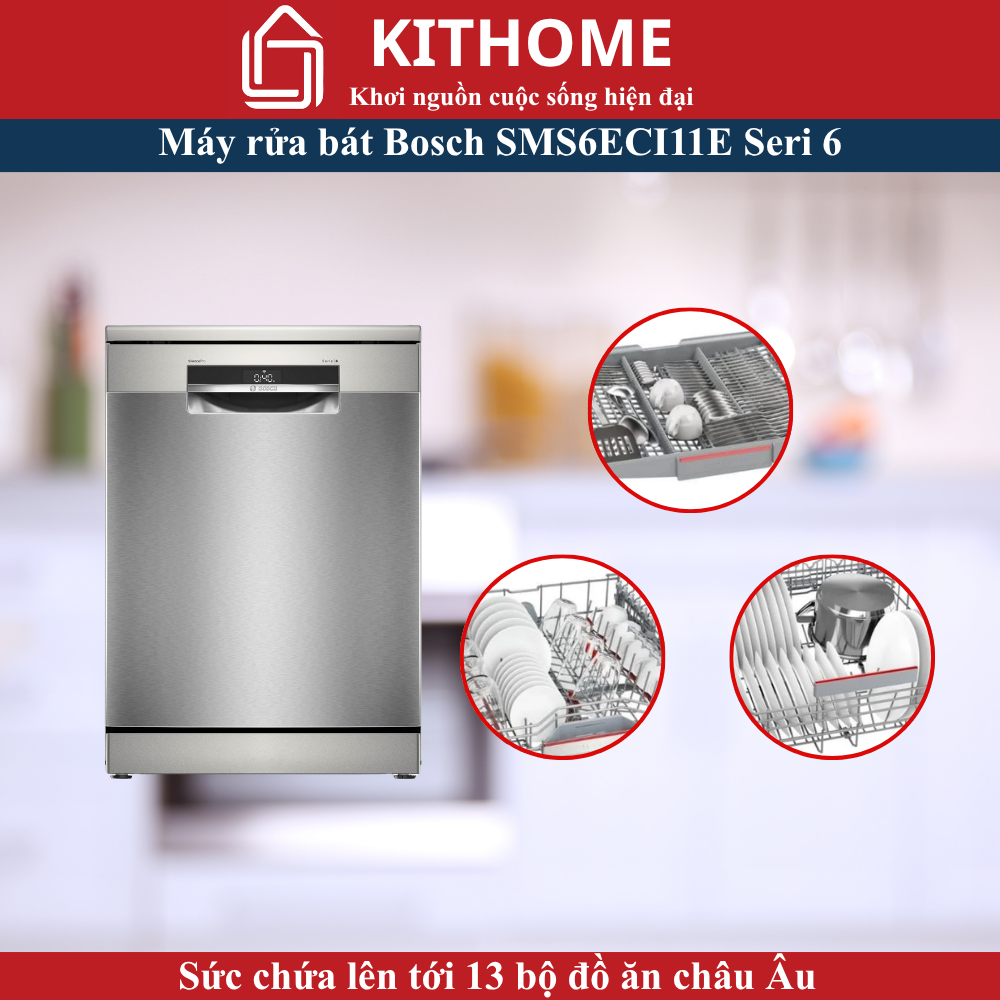 Công suất rửa lớn – 14 bộ châu Âu cho gia đình 4–6 người