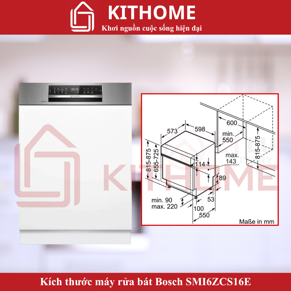 KÍCH THƯỚC MÁY RỬA BÁT BOSCH SMI6ZCS16E