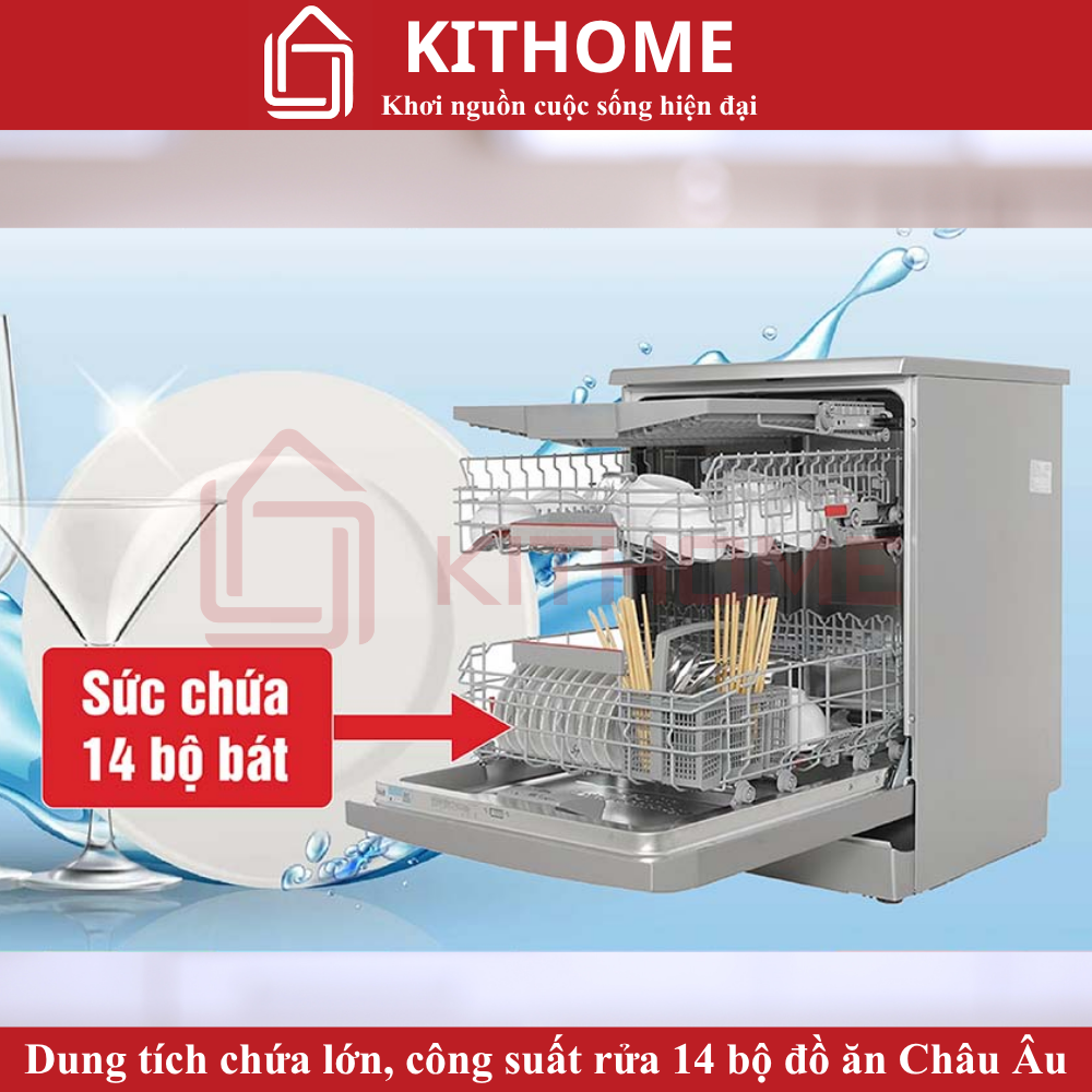 Dung tích 14 bộ đồ ăn Châu Âu – Lý tưởng cho gia đình 4–6 người