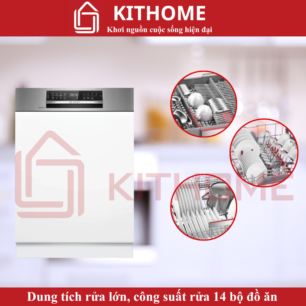 Dung tích rửa lớn 14 bộ – tối ưu cho gia đình 4–6 người