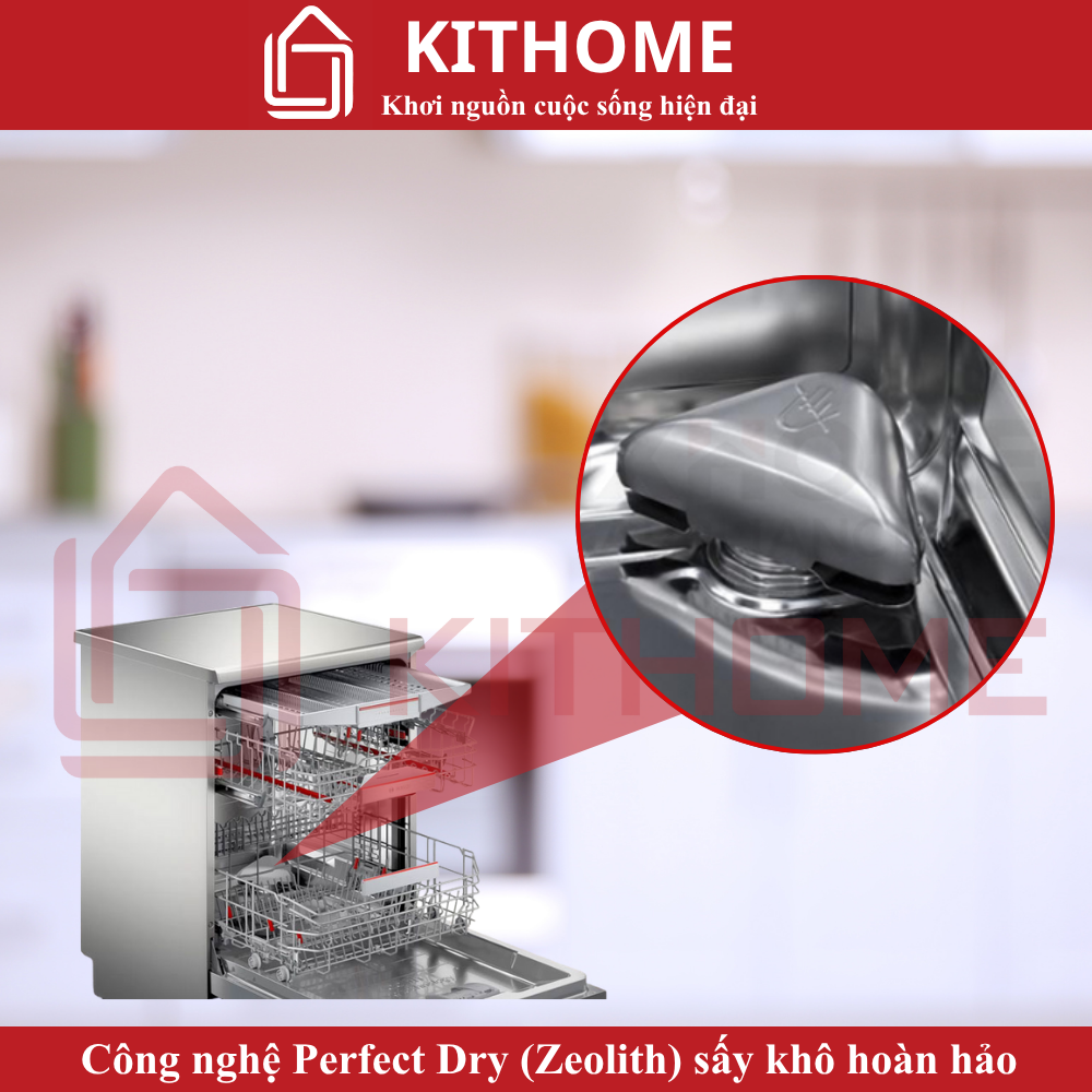 Công nghệ sấy Zeolith PerfectDry – bát đĩa khô ráo, kể cả đồ nhựa