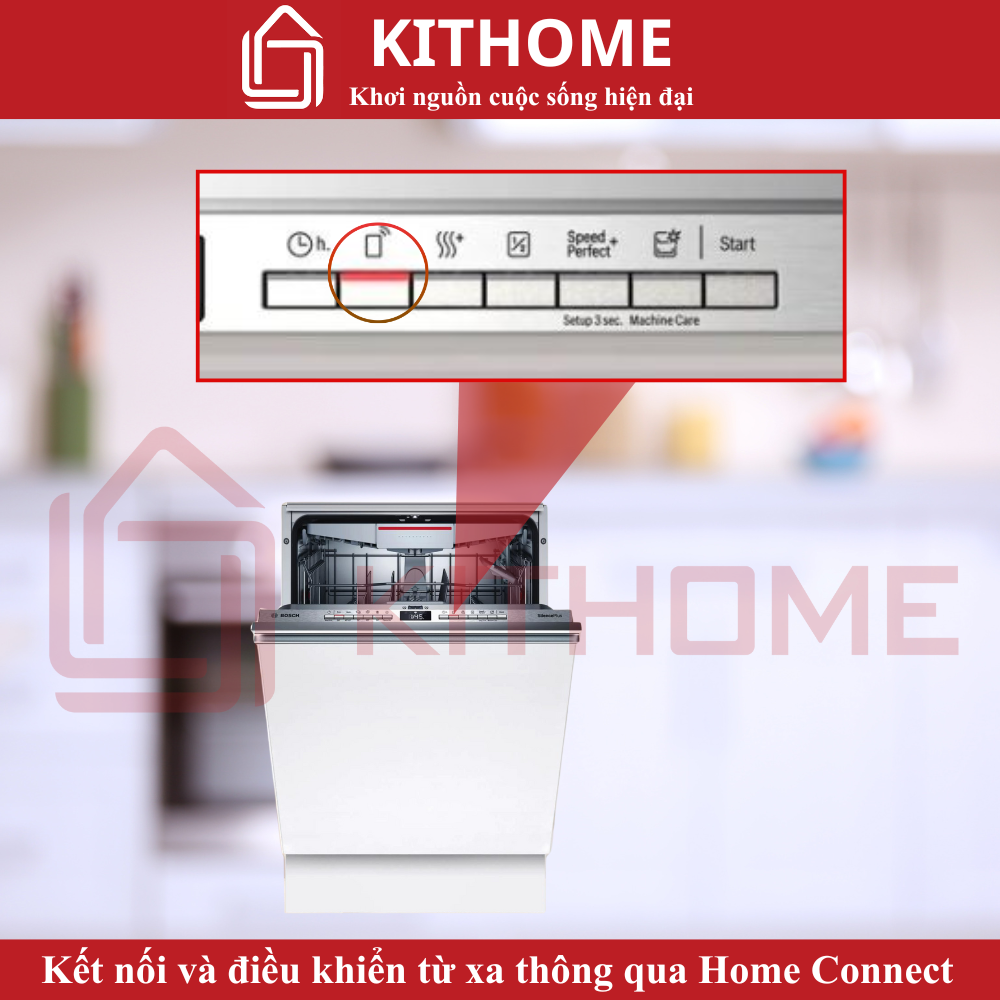 Kết nối và điều khiển máy rửa bát Bosch SMV4ECX14E từ xa với Home Connect