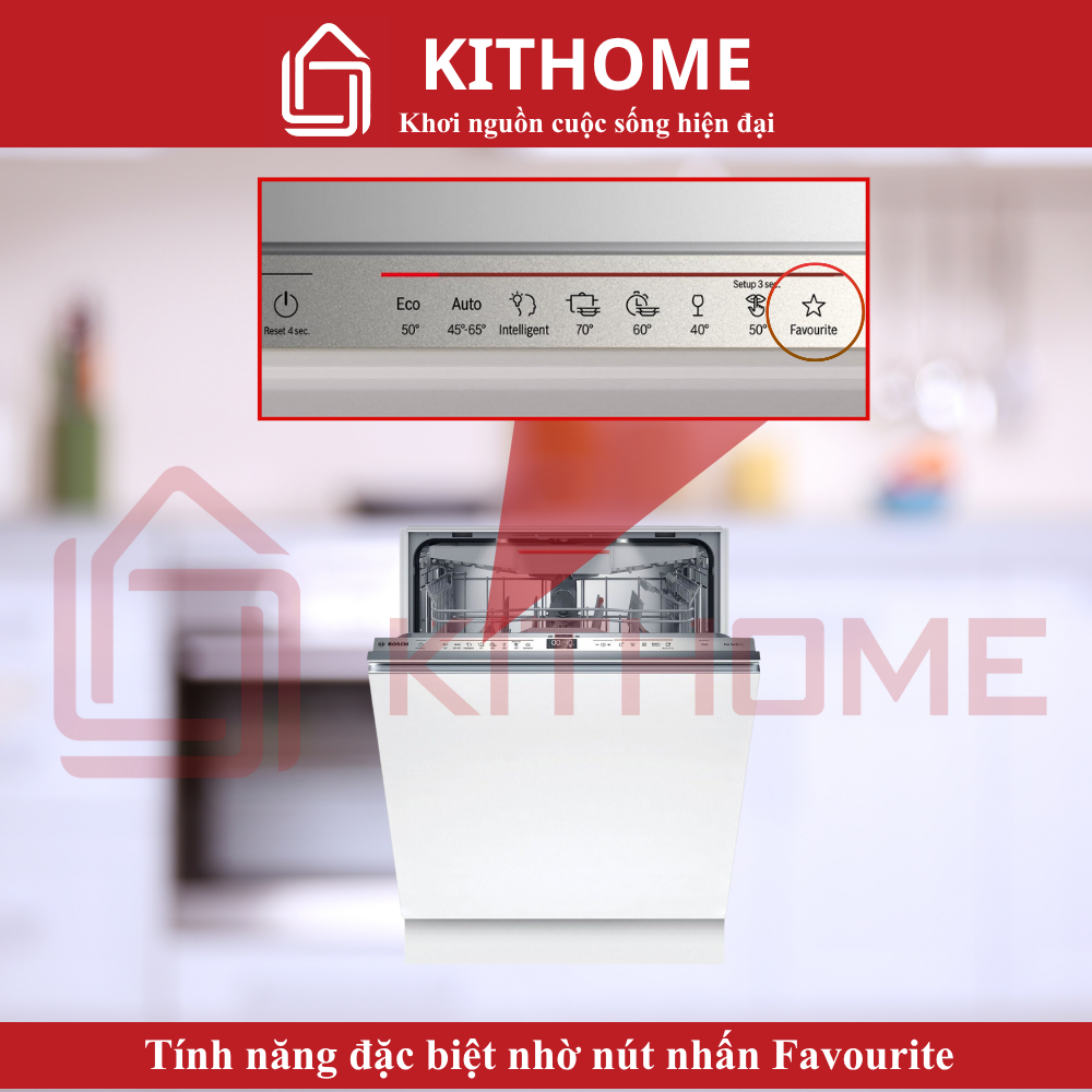 Kết hợp chương trình cơ bản với tính năng đặc biệt nhờ nút nhấn Favourite