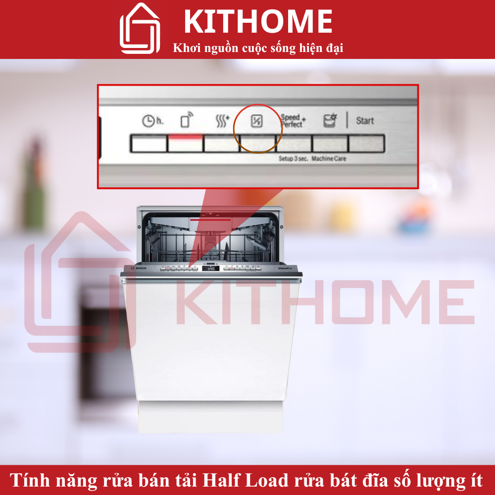 Half Load – rửa bán tải khi có ít bát đĩa