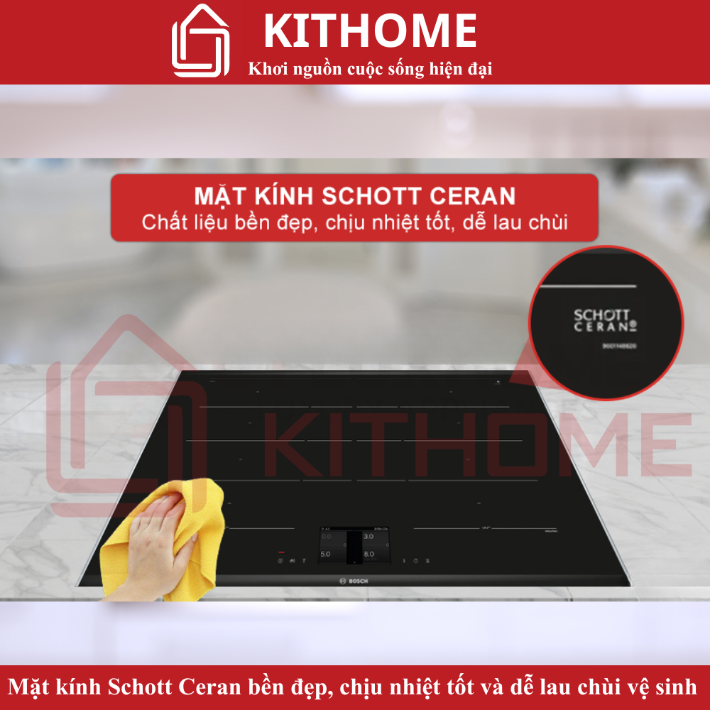 Mặt kính Schott Ceran – Bền bỉ, dễ vệ sinh