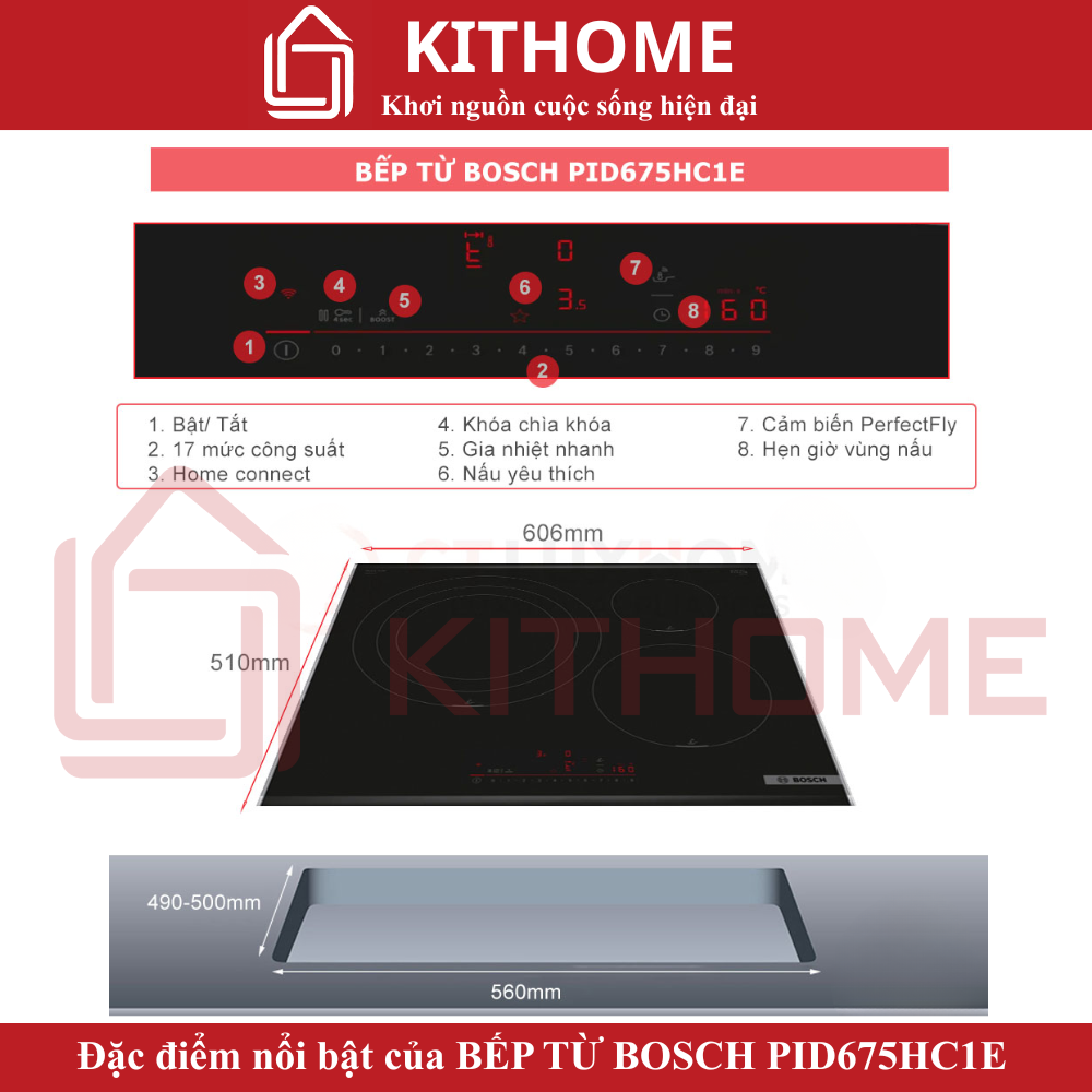 Đặc điểm nổi bật của Bếp từ Bosch PID675HC1E Serie 6