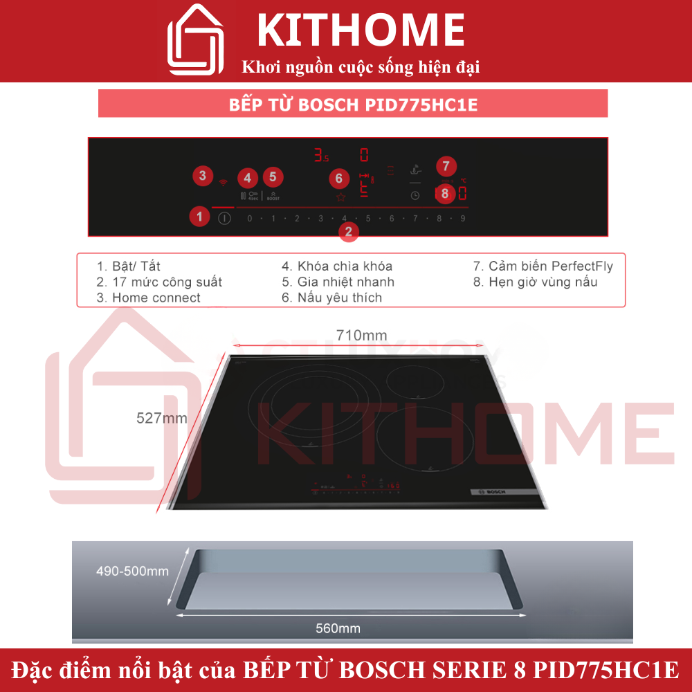 Đặc điểm nổi bật của Bếp từ Bosch PID775HC1E Serie 6