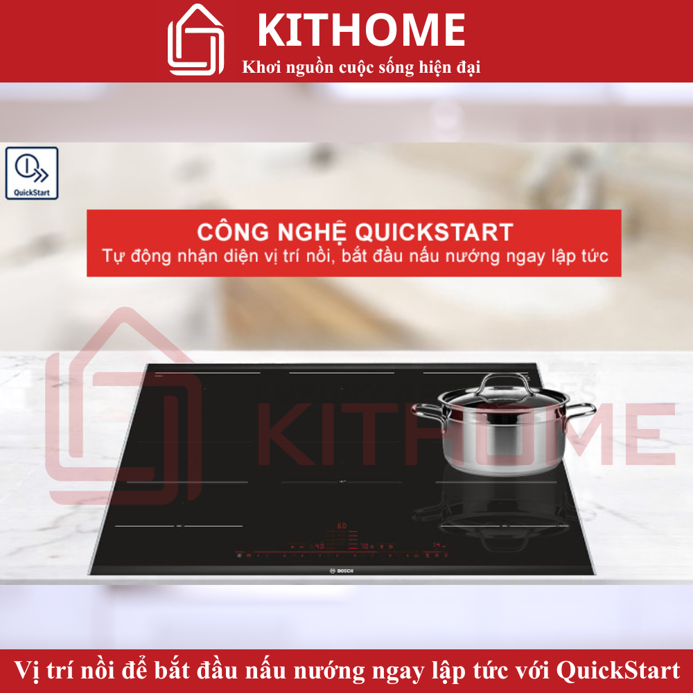 Nhận diện vị trí nồi để bắt đầu nấu nướng ngay lập tức với QuickStart