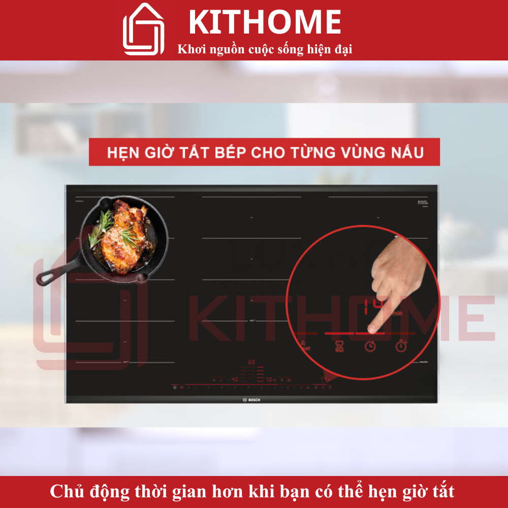 Chủ động thời gian hơn khi bạn có thể hẹn giờ tắt cho từng vùng nấu