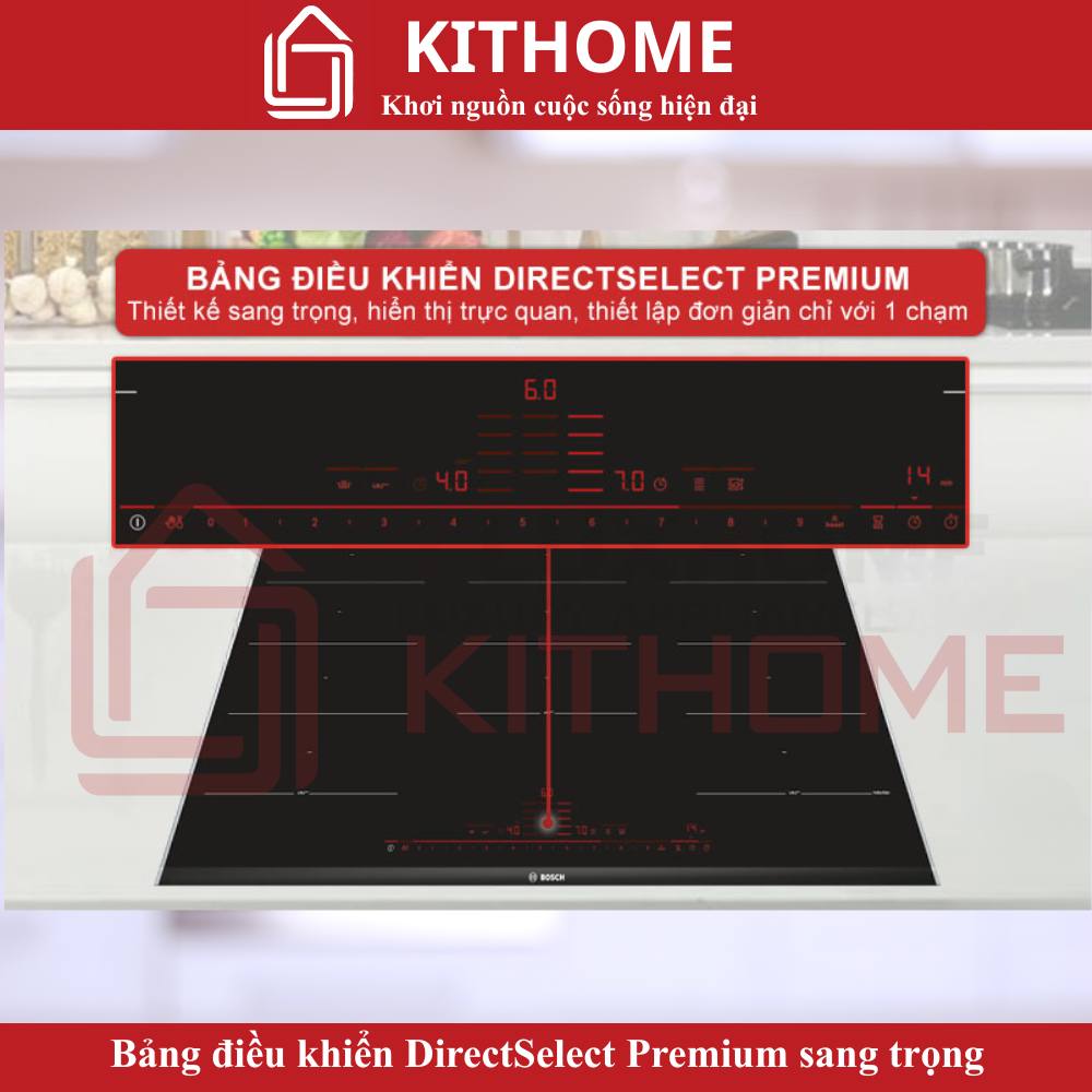 Bảng điều khiển DirectSelect Premium sang trọng, lựa chọn cấp độ nấu chỉ với một chạm