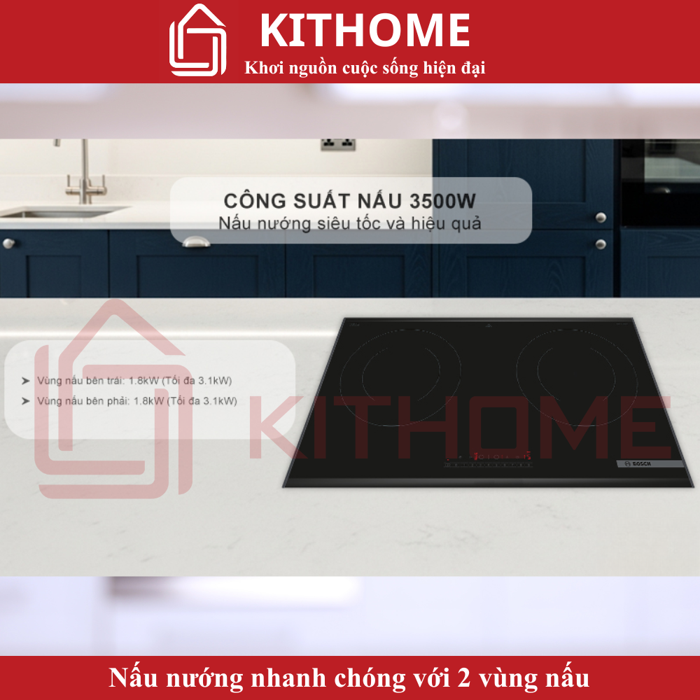 Công suất mạnh mẽ 3500W cho nấu nướng nhanh chóng