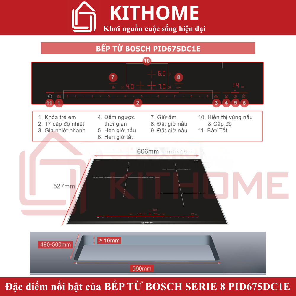 Dac diem noi bat cua BEP TU BOSCH SERIE 8 PID675DC1E