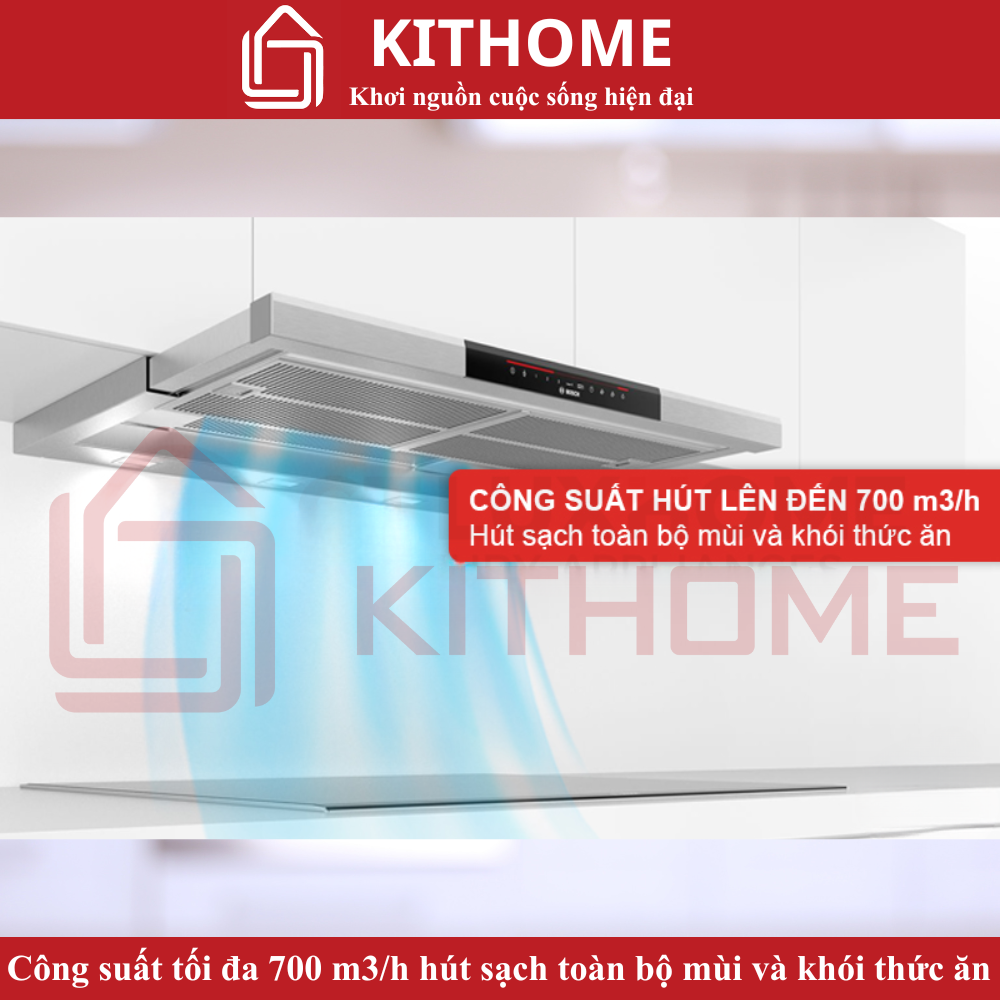Công suất hút mùi tối đa 700 m³/h