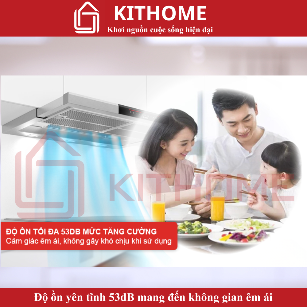 Độ ồn thấp 53dB – Không gian bếp yên tĩnh