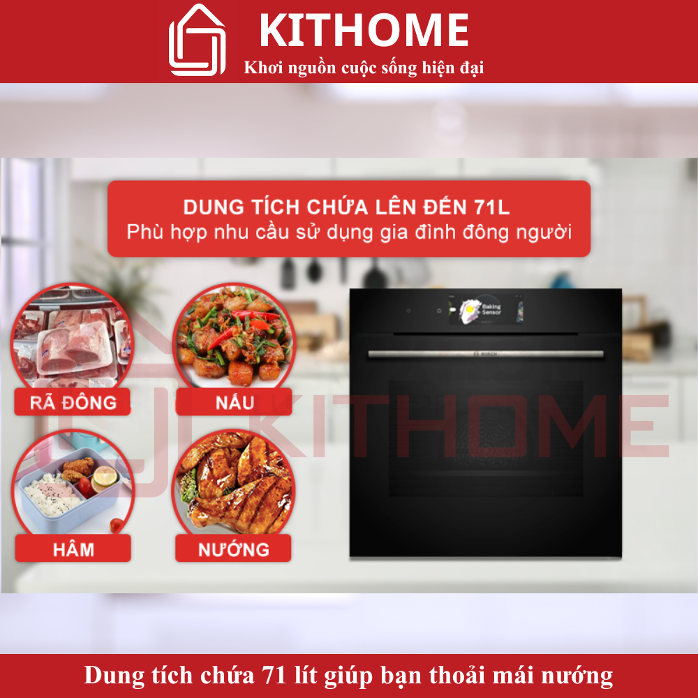 Dung tích khoang lò rộng 71 lít