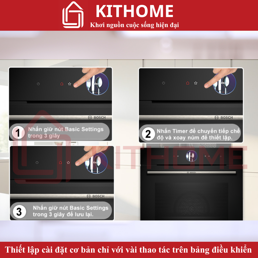 Thiết lập cài đặt cơ bản chỉ với vài thao tác trên bảng điều khiển