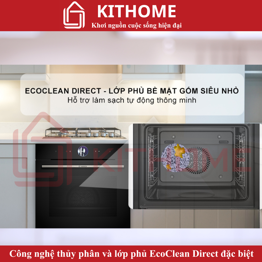 Khả năng làm sạch đặc biệt với công nghệ thủy phân và lớp phủ EcoClean Direct