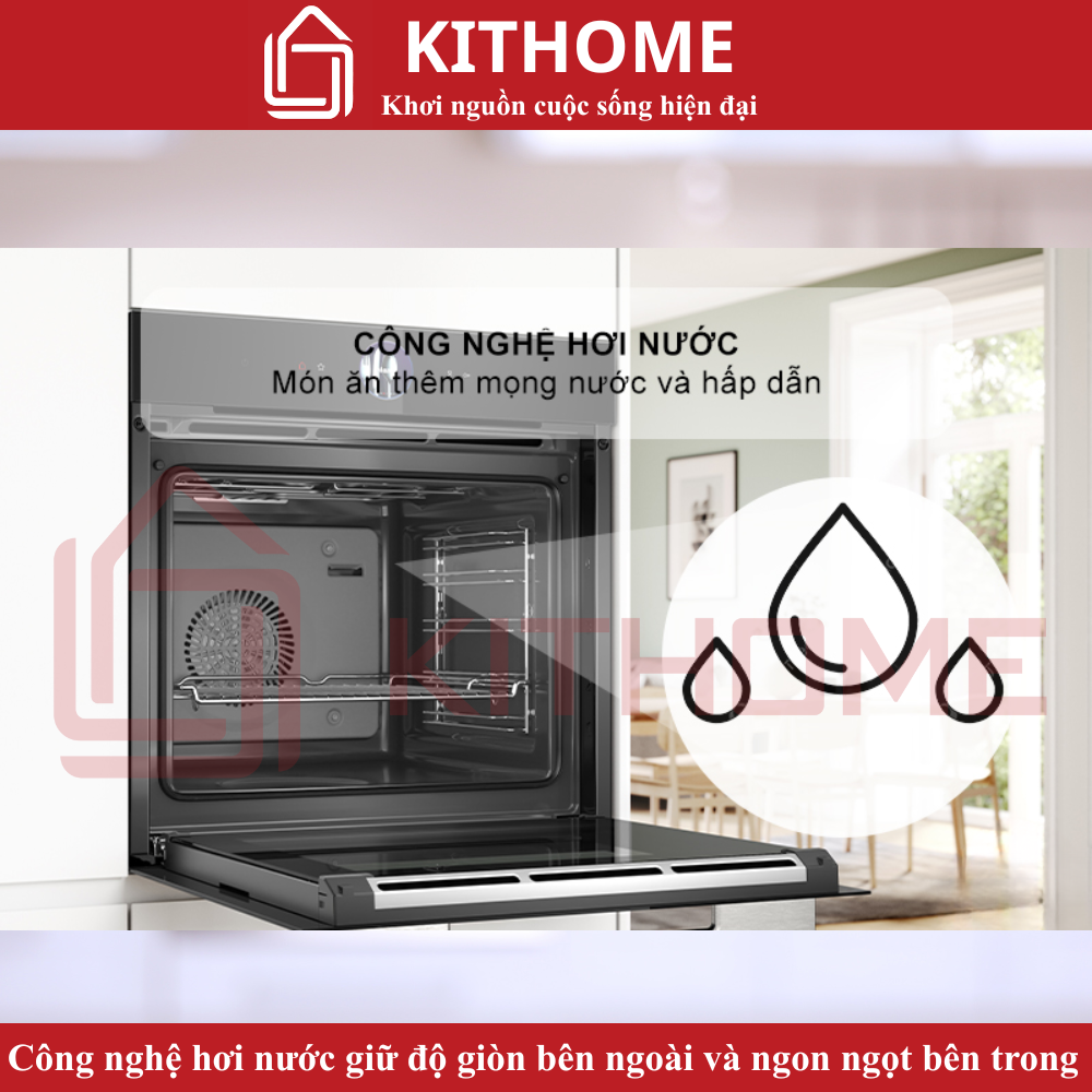 Công nghệ hơi nước giữ độ giòn bên ngoài và ngon ngọt bên trong