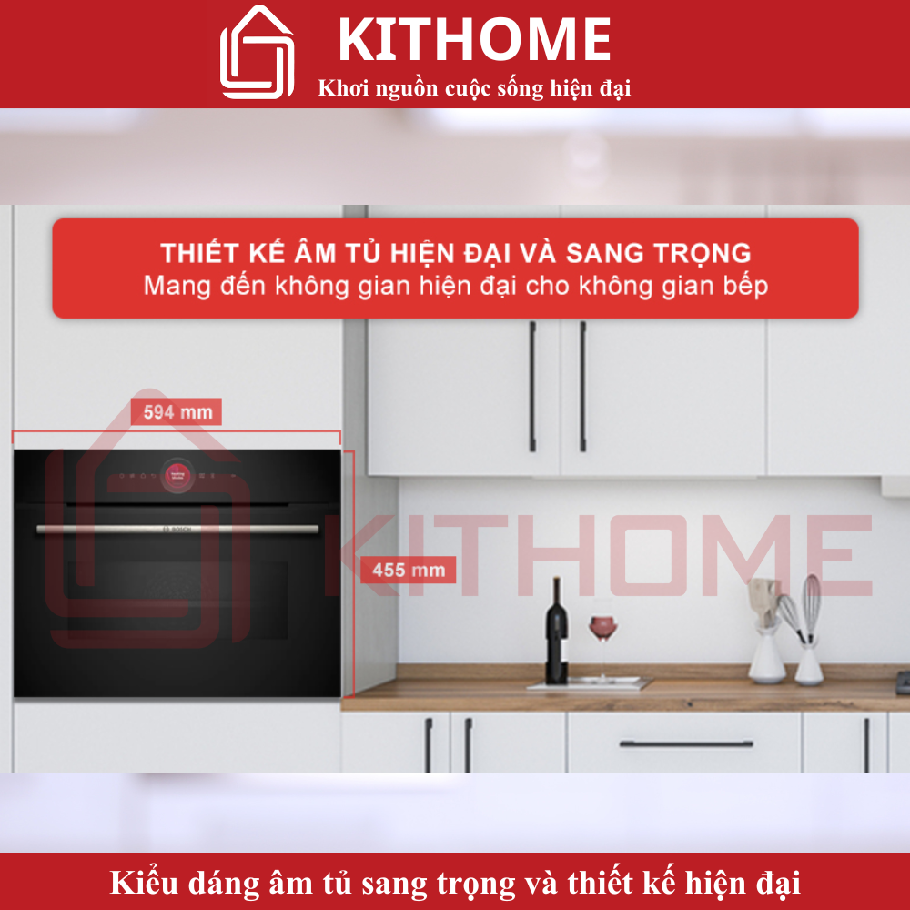 Kiểu dáng âm tủ sang trọng và thiết kế hiện đại