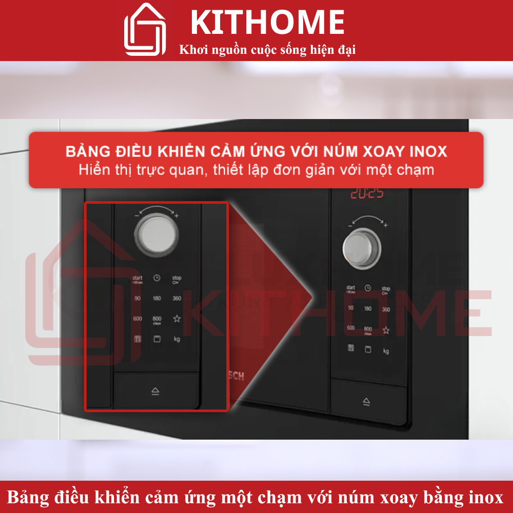 Bảng điều khiển cảm ứng một chạm và núm xoay tiện lợi