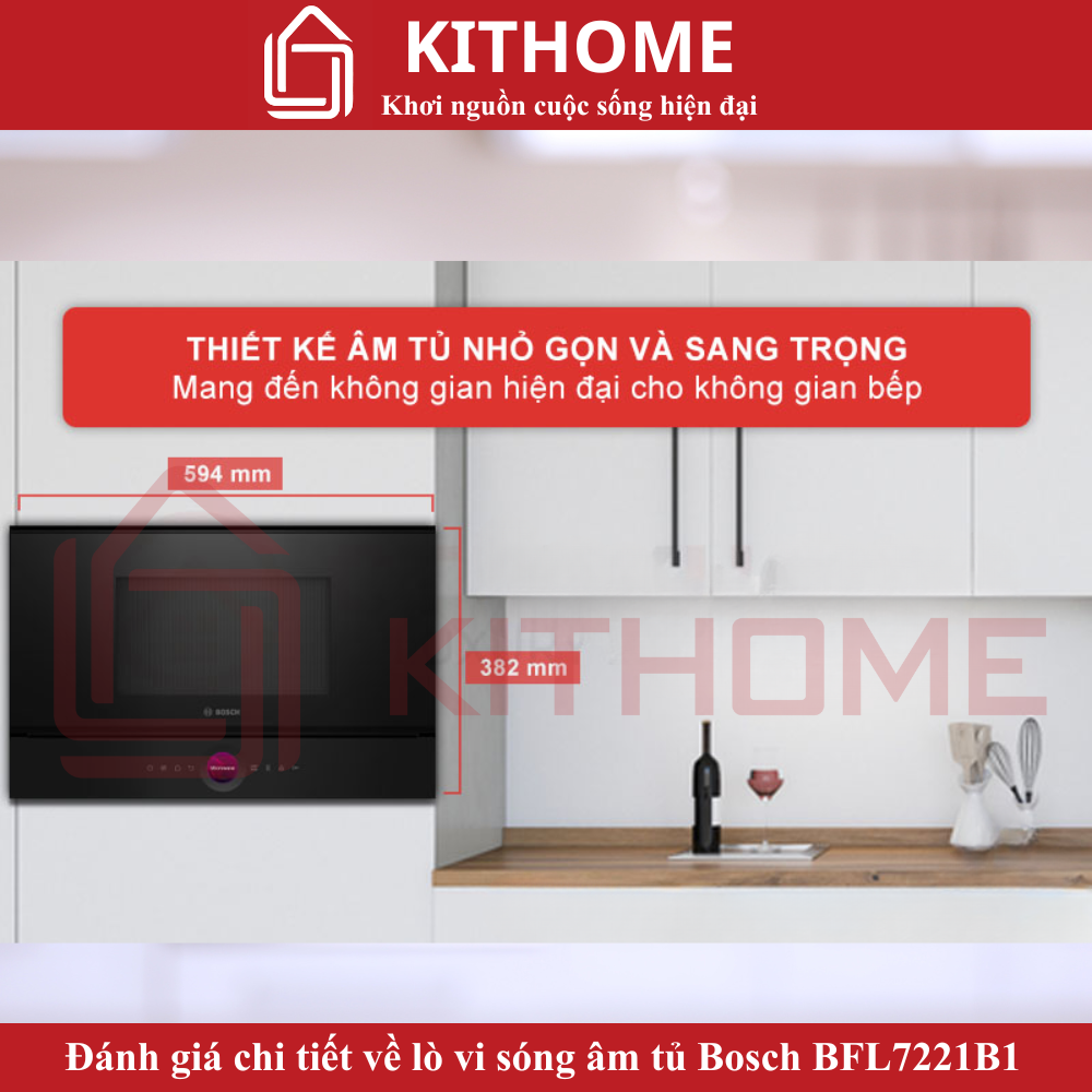 Thiết kế âm tủ gọn, sang trọng và hiện đại cho không gian bếp