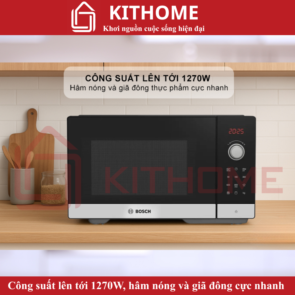 Công suất mạnh mẽ 1270W – Hâm nóng và rã đông cực nhanh