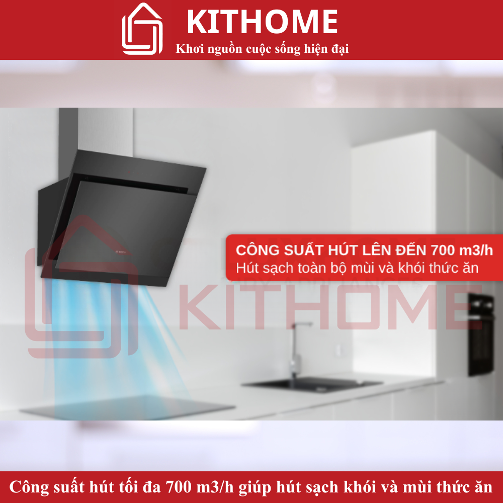 Công suất hút mạnh mẽ lên đến 700 m³/h
