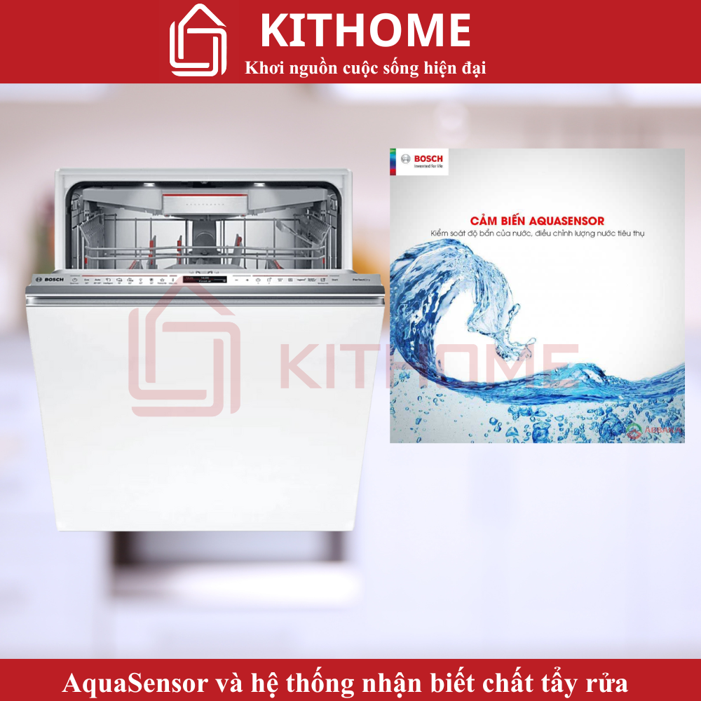 AquaSensor và hệ thống nhận biết chất tẩy rửa – tối ưu hóa từng chu trình rửa