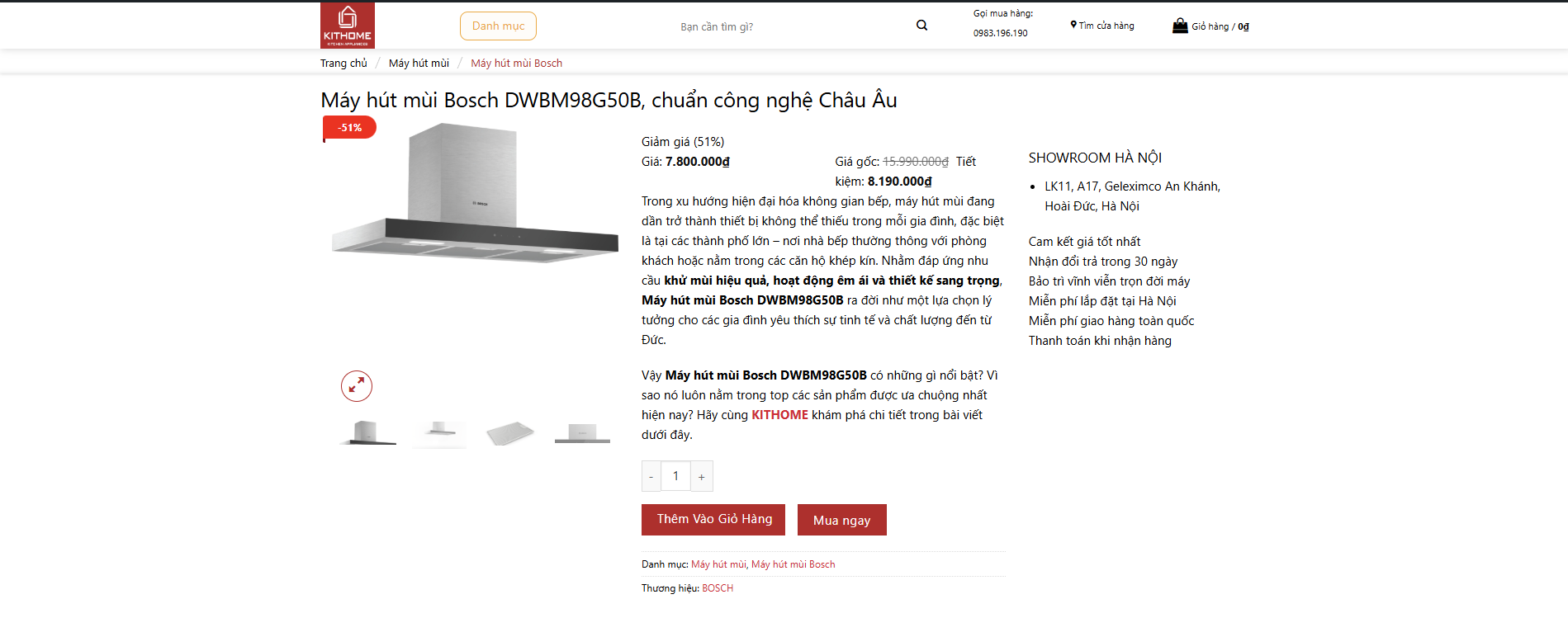 Giá bán và chính sách bảo hành chính hãng tại Bếp KITHOME Giá bán và chính sách bảo hành chính hãng tại Bếp KITHOME