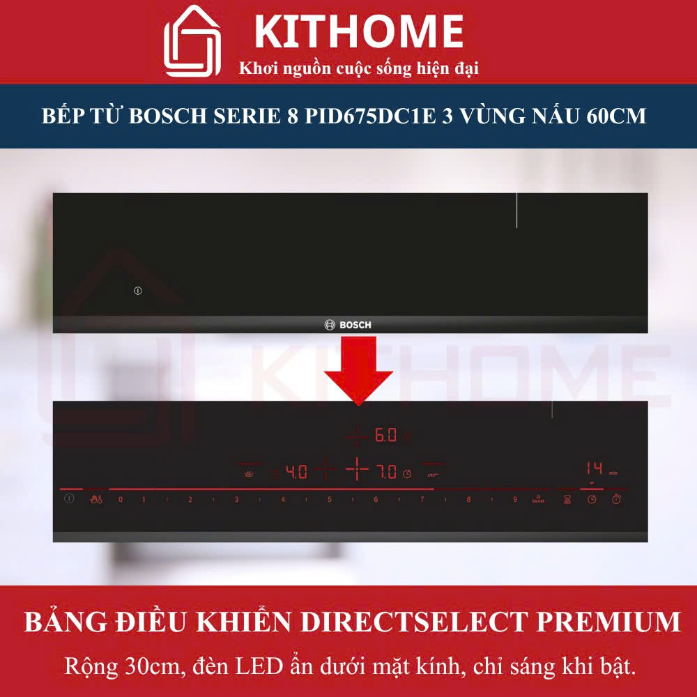 Điều khiển cảm ứng DirectSelect độ nhạy cao – Trải nghiệm nấu ăn chính xác và tiện lợi
