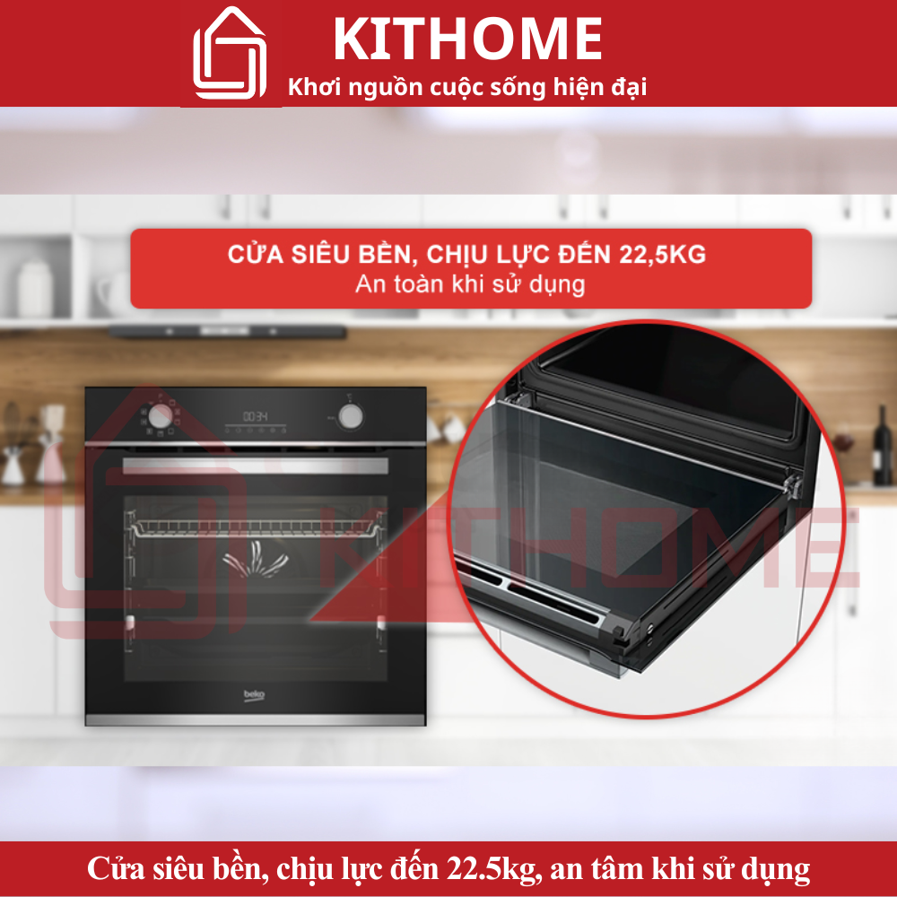 Cửa lò siêu bền, chịu lực đến 22.5kg