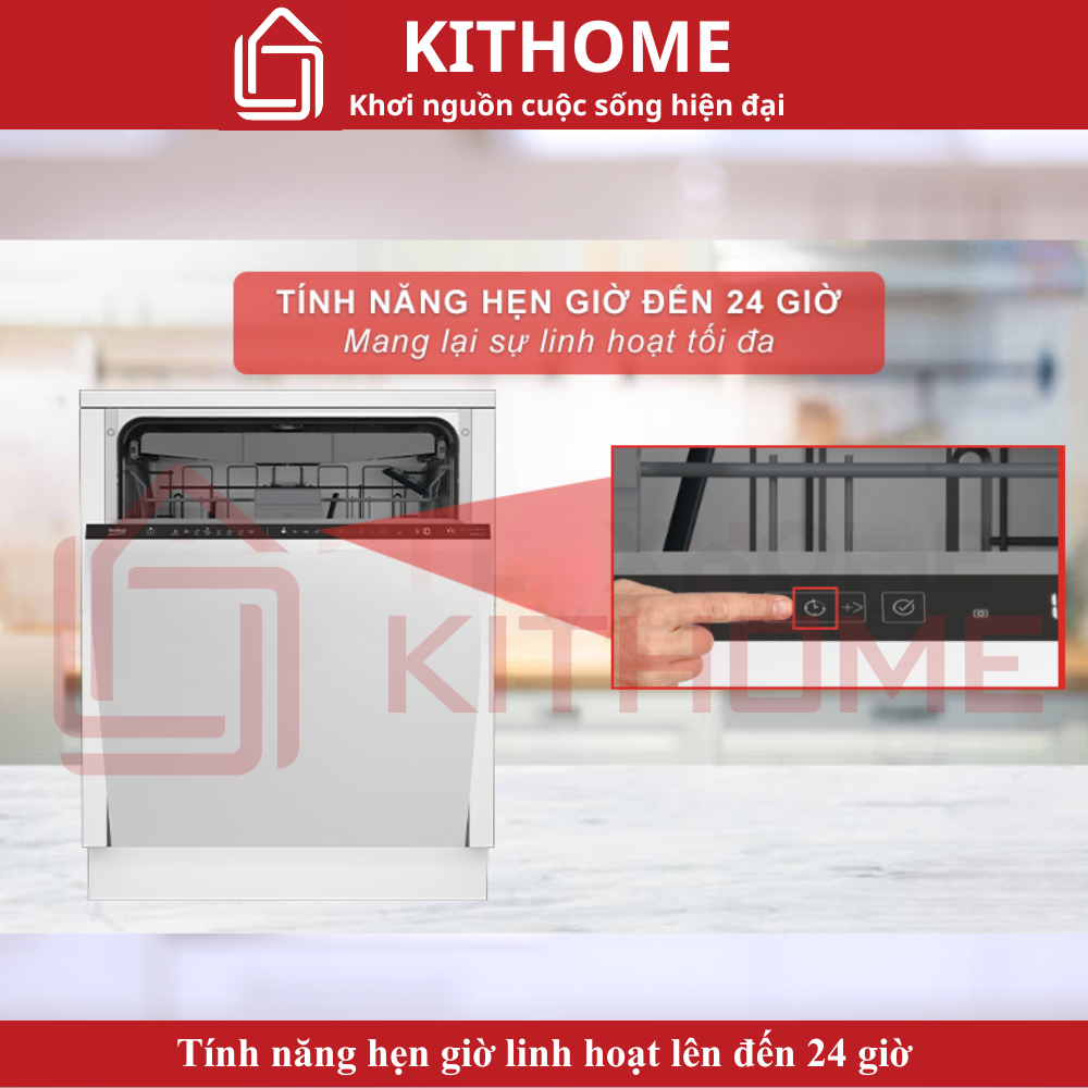 Tính năng hẹn giờ linh hoạt lên đến 24 giờ