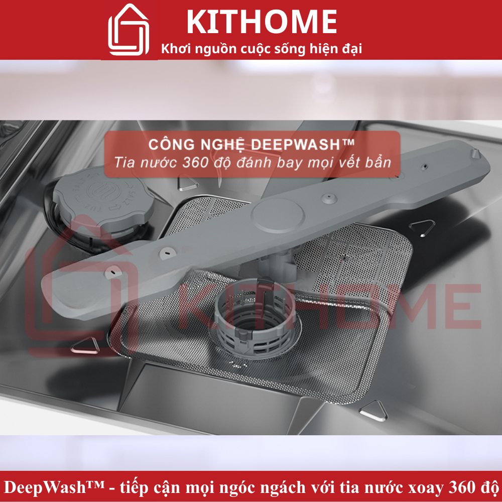DeepWash™ - tiếp cận mọi ngóc ngách với tia nước xoay 360 độ