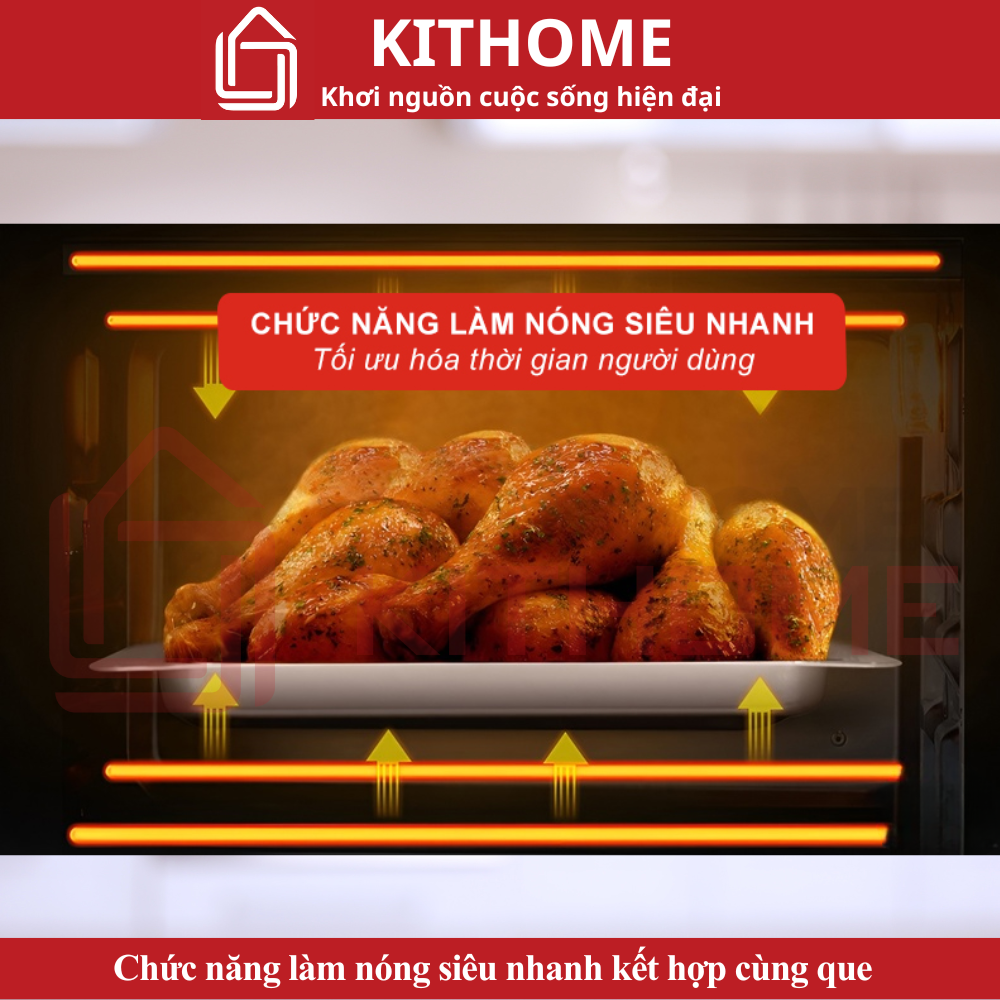 Chức năng làm nóng siêu nhanh kết hợp cùng que thăm dò nhiệt độ đem đến sự chuẩn xác lúc nấu 