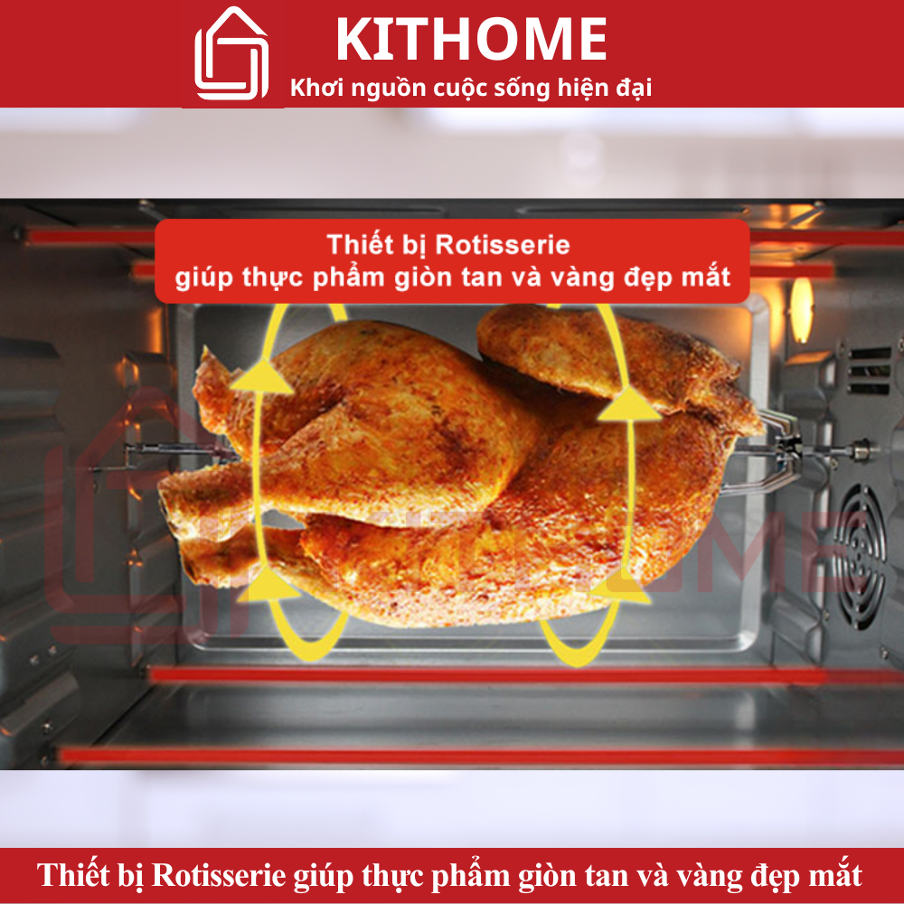 Thiết bị Rotisserie giúp thực phẩm giòn tan và vàng đẹp mắt