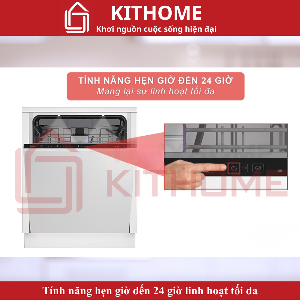 MÁY RỬA BÁT ÂM TỦ BEKO BDIN386E4AD - 16 BỘ